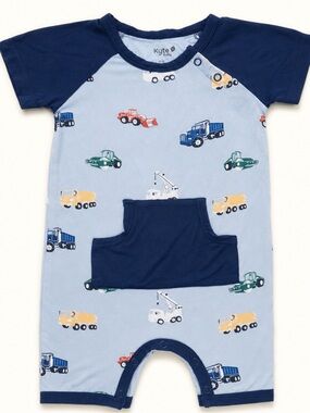 Kyte baby bamboo sleep construction trucks shortall 12-18m
